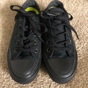Black on black converse size 6